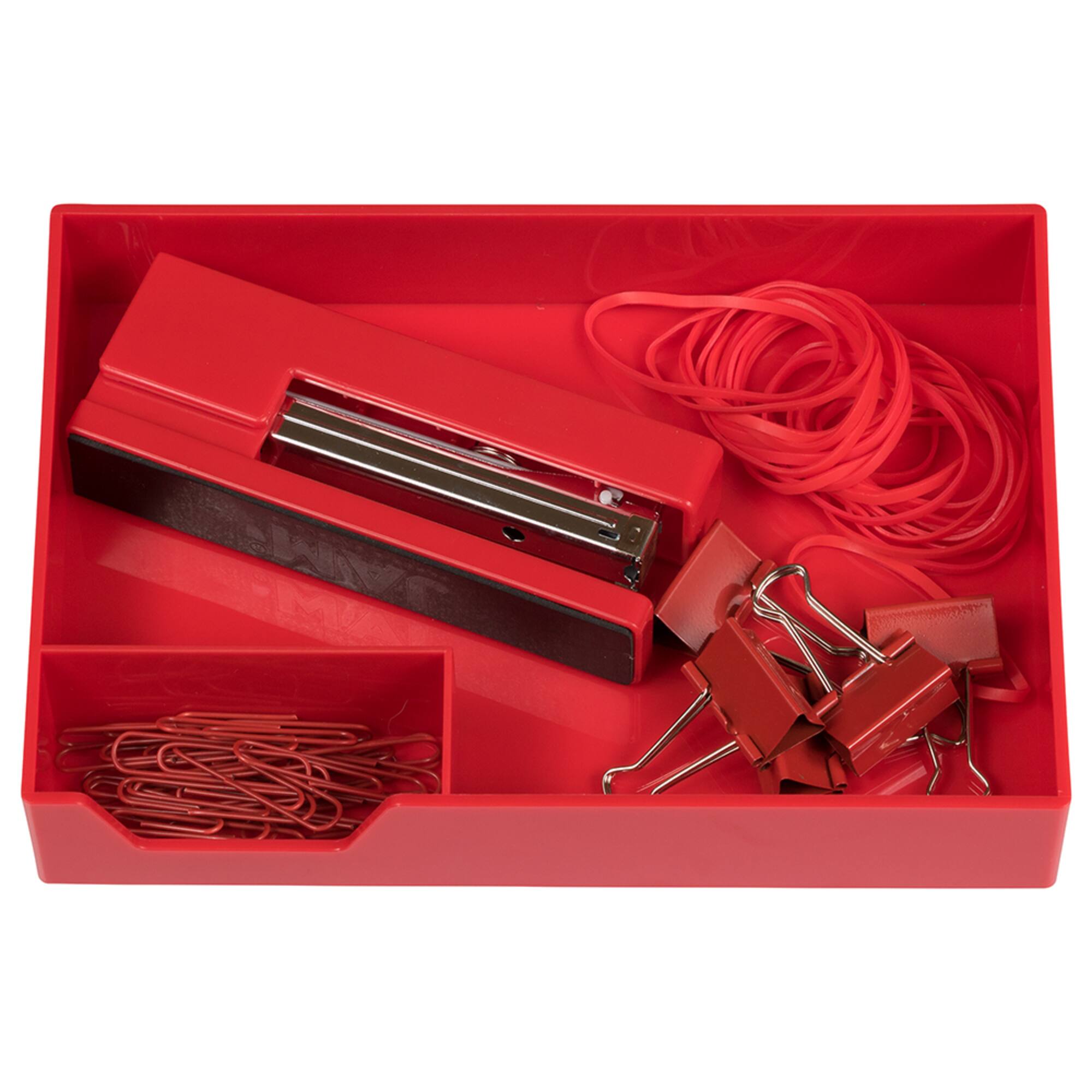 JAM Paper Red Stackable Office Supply Tray